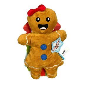 BARK Gnawty or Nice Gingerbroad Gingerbread Girl Christmas Dog Toy New Barkbox